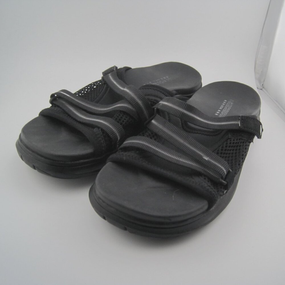 Skechers USA Mesh and Neoprene Slide Through Sandals, Black  - Women's Size 7